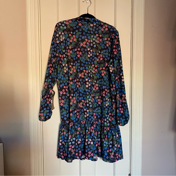 ASOS Maternity Multicolor Floral Print Long Sleeve Midi Dress Size 10. - Picture 4 of 4